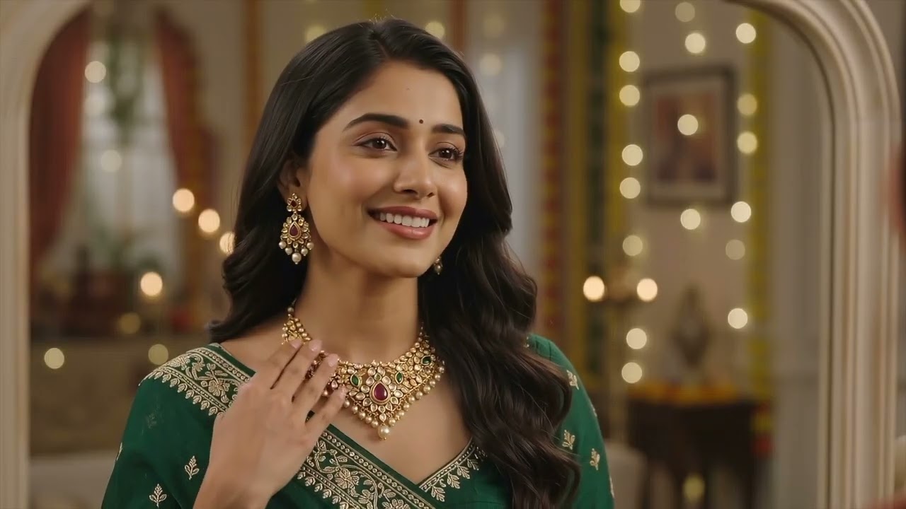 Festive jewellery product film still